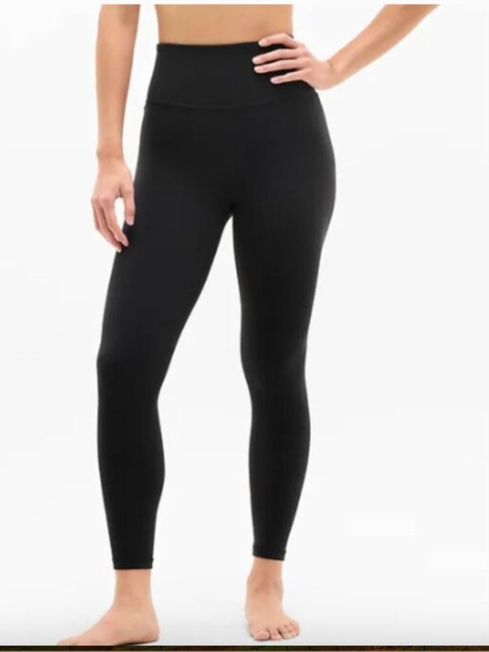 Athleta Black High-Rise Ribbed Leggings